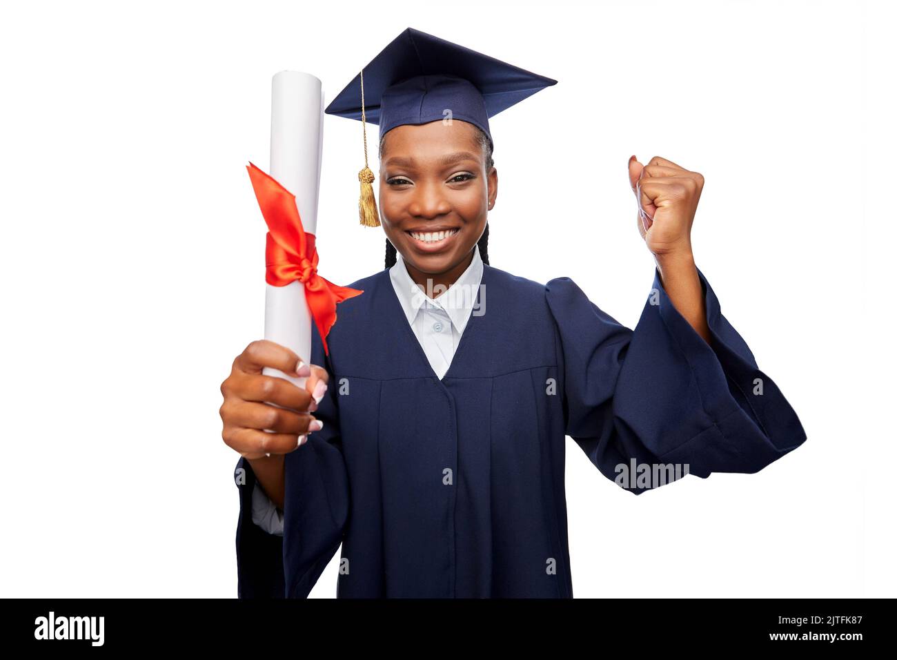 happy female graduate student with diploma Stock Photo - Alamy