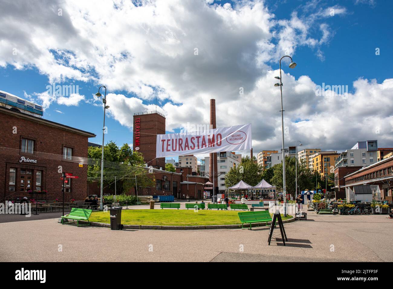 Teurastamo yard in Helsinki, Finland Stock Photo