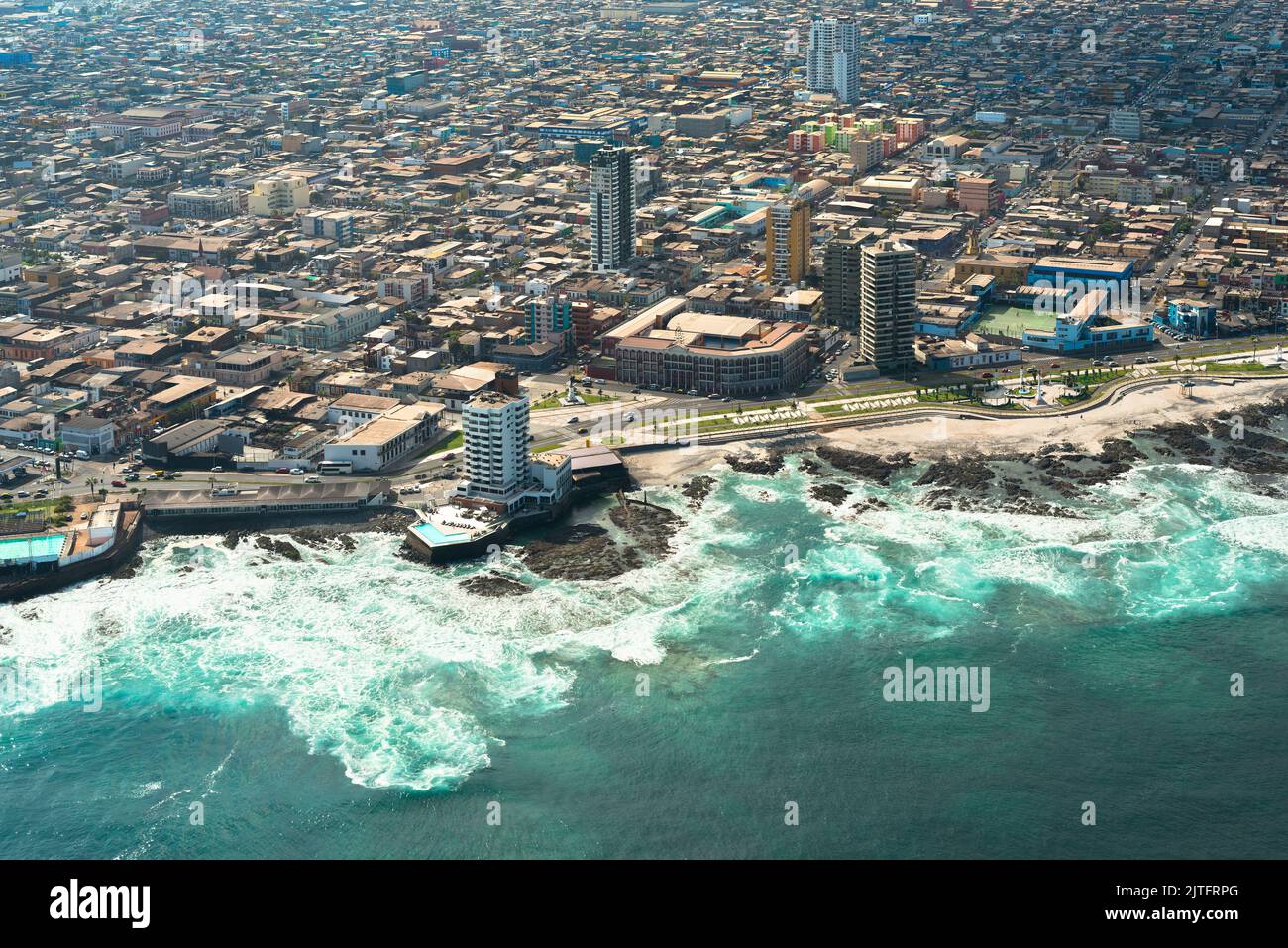 Aerial view of Iquique in northern Chile Stock Photo