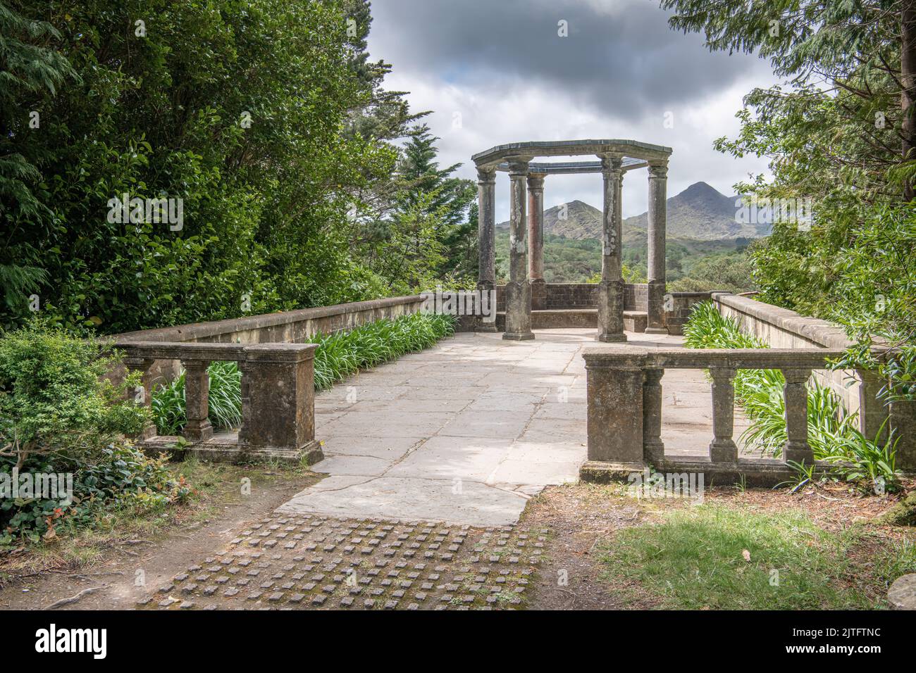 The Grecian Temple in the gardens of Garinish Island, County Cork, Ireland Stock Photo