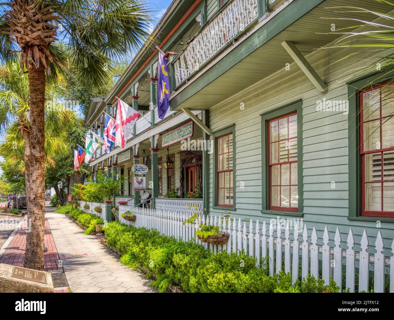 Florida House Inn in the Village of Fernandina Beach on Amelia Island Florida USA Stock Photo