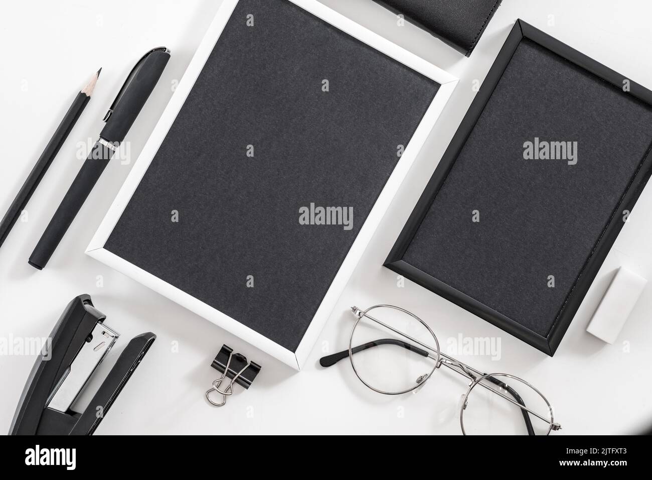 business life essentials office supplies set Stock Photo Alamy