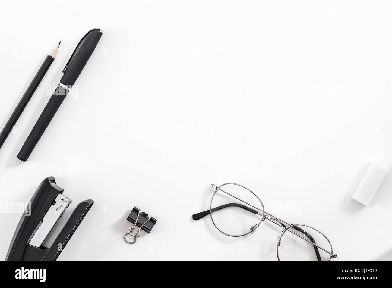 business routine essentials office supplies set Stock Photo Alamy