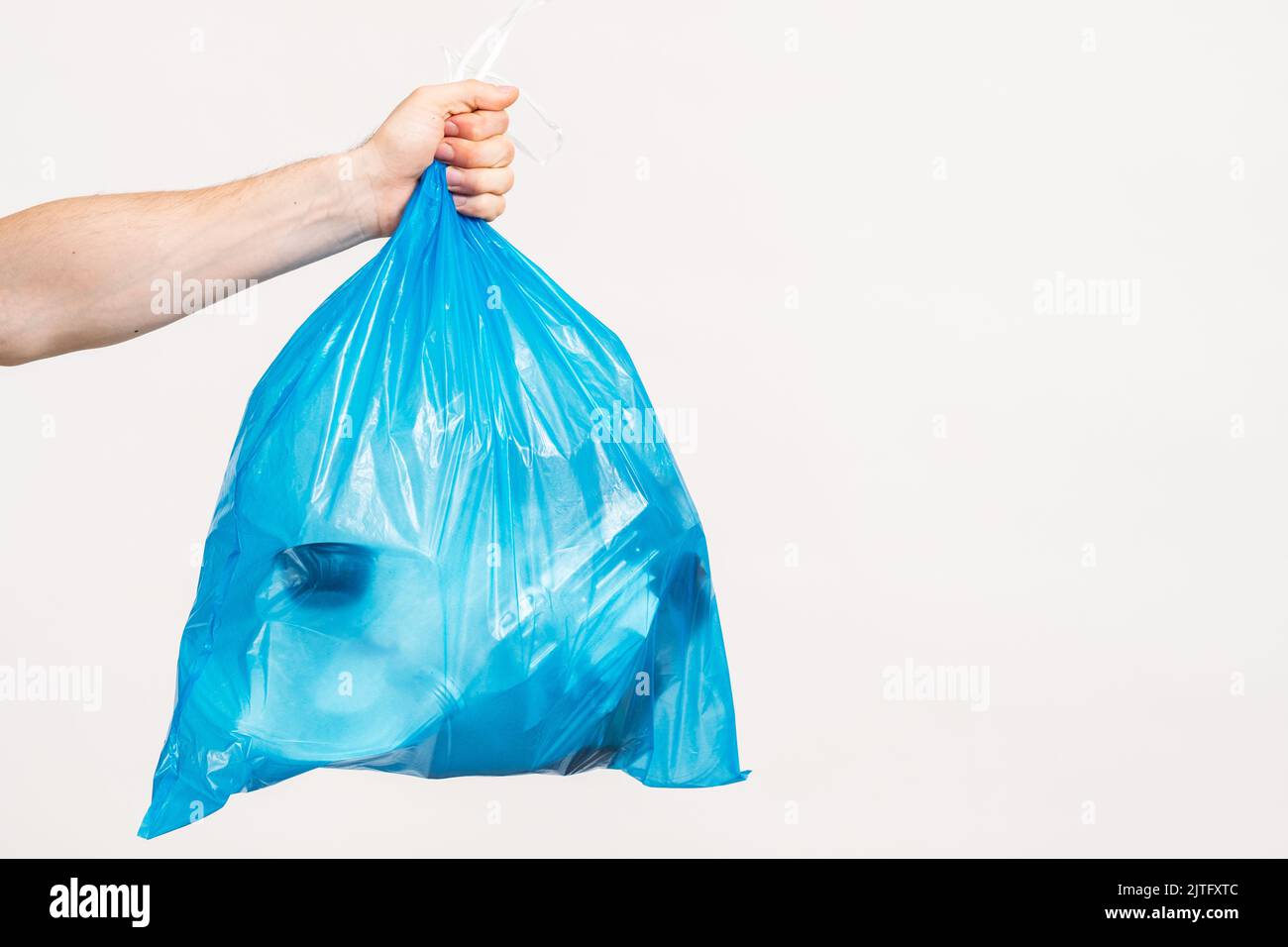zero waste plastic bag garbage copy space Stock Photo