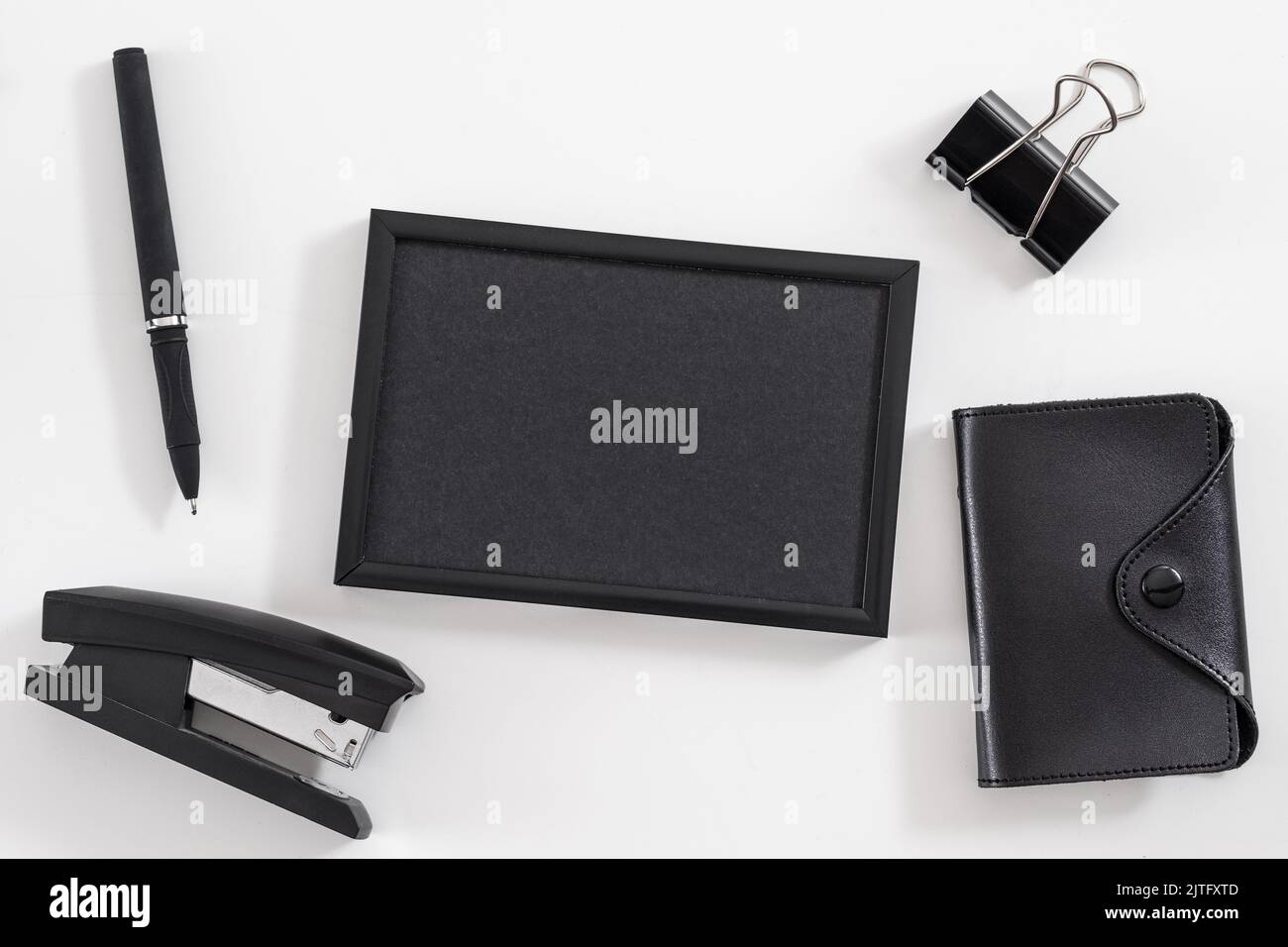 corporate lifestyle office worker supplies set Stock Photo Alamy