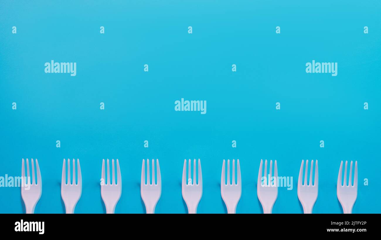 air pollution plastic littering disposable forks Stock Photo Alamy
