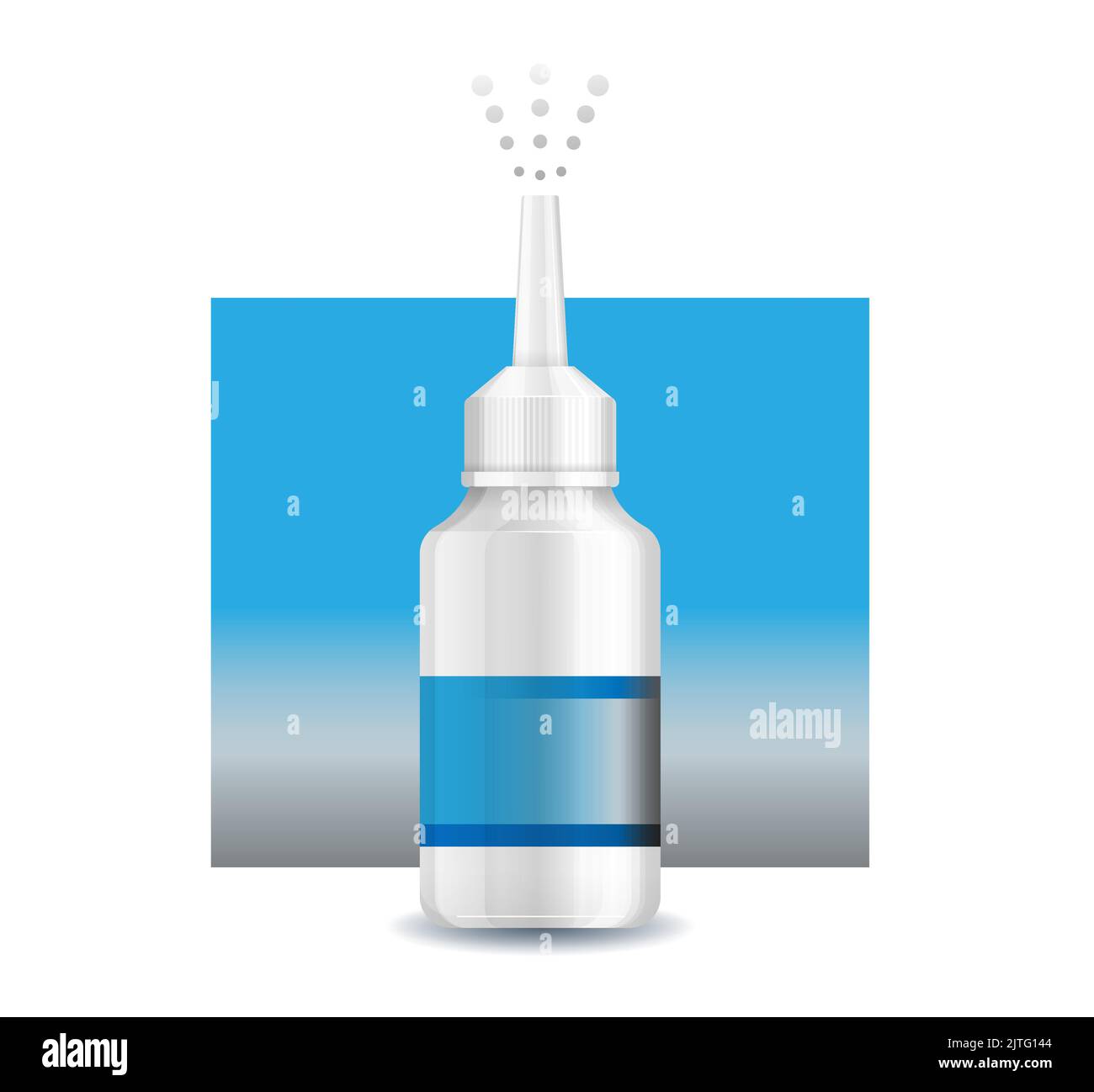 Nasal Spray Bottle Mockup - Stock Illustration  as EPS 10 File Stock Vector