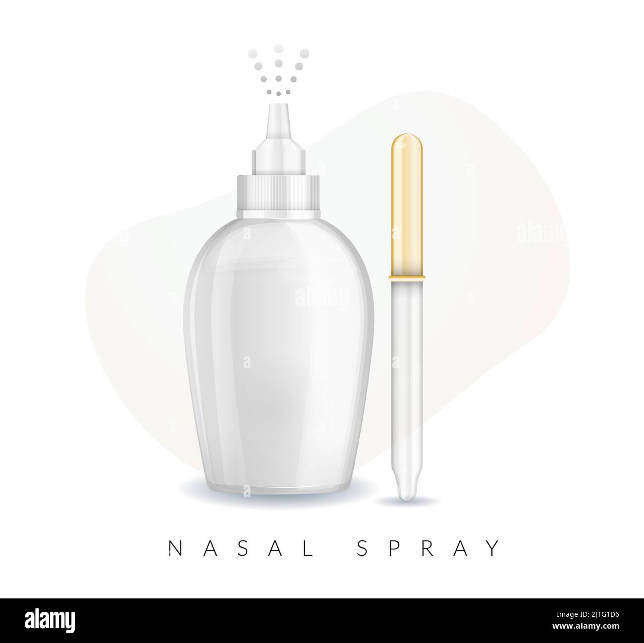 Nasal Spray Bottle Mockup - Stock Illustration  as EPS 10 File Stock Vector