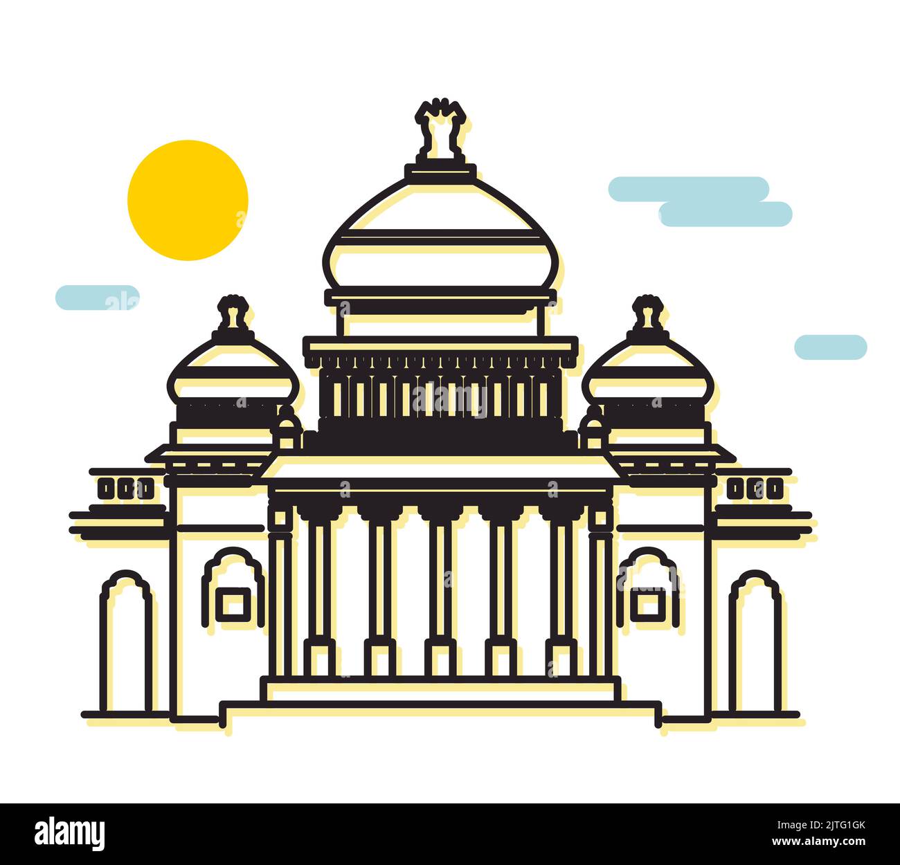 Bangalore City Icon Vidhana Soudha Icon Stock-vektor (royaltyfri)  2193682157 | Shutterstock