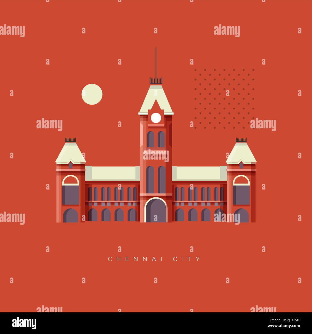 Chennai City Icon - Chennai Central Station - Stock Icon as EPS 10 File ...