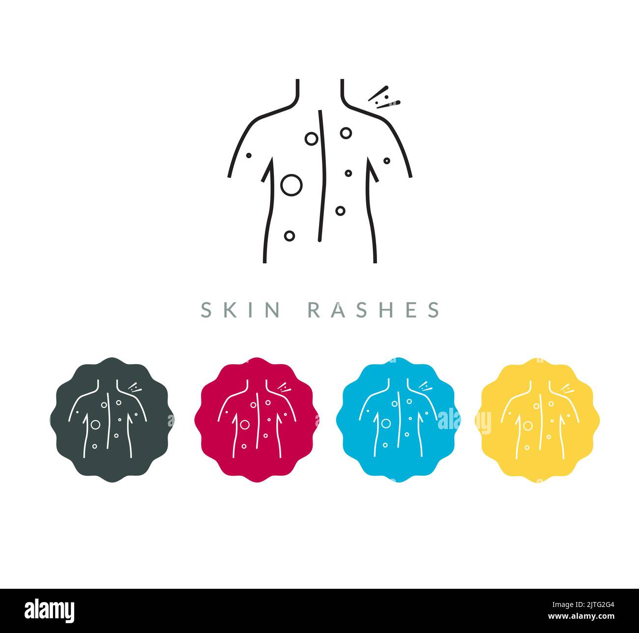 Monkeypox - Skin Rashes and Spots as Symptoms - Icon as EPS 10 File ...