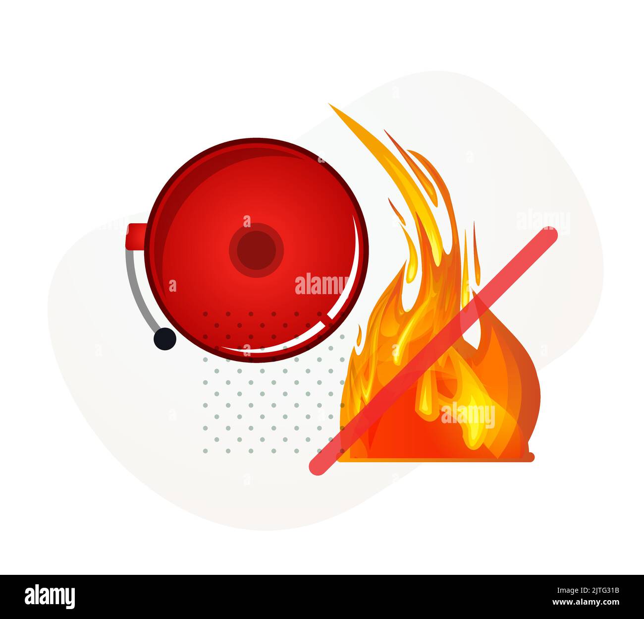 Fire Alarm Bell - Prevent Fire Accidents - Stock Icon as EPS 10 File Stock Vector