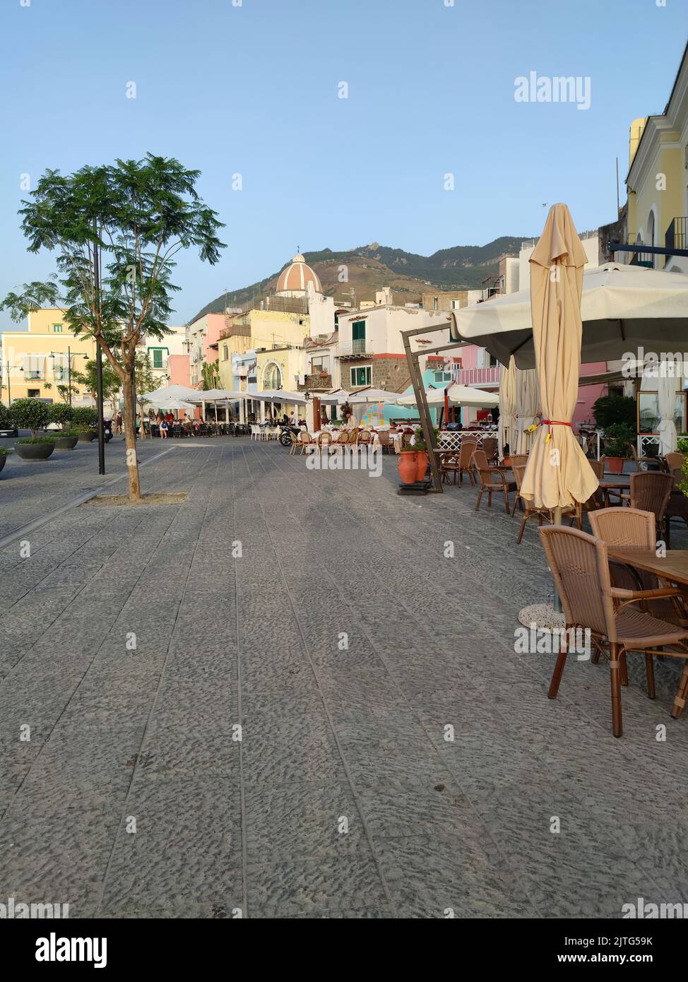 The beautiful town of Forio municipality of the island of Ischia, one of the most beautiful and characteristic places on the island (1) Stock Photo