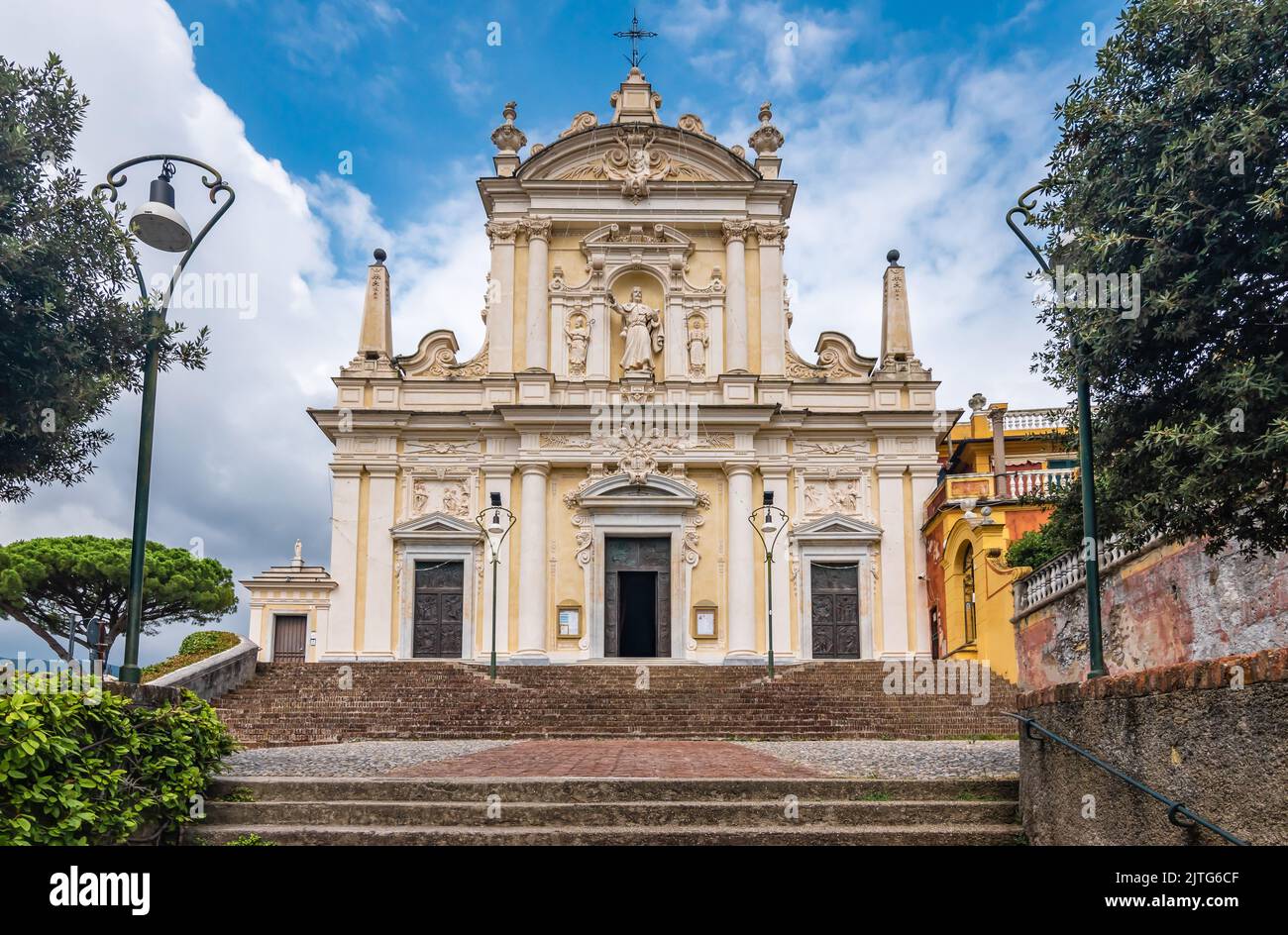 Baroque Church San Giacomo in Santa Margherita, Ligure, Italy. Stock Photo
