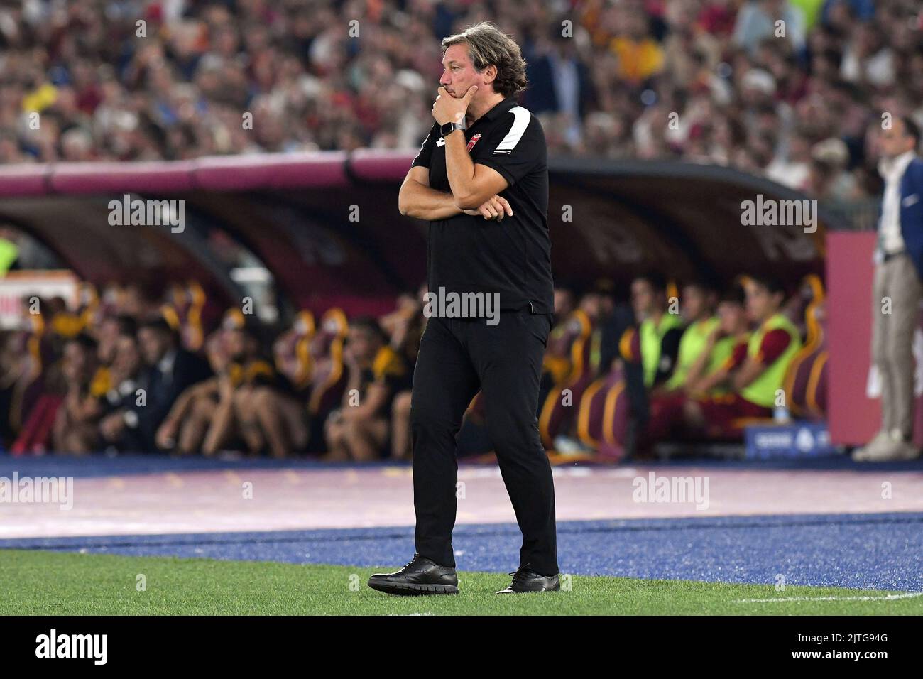Olympic Stadium, Rome, Italy. 30th Aug, 2022. Serie A championship football, Roma versus Monza ; Monza trainer Giovanni Stroppa Credit: Action Plus Sports/Alamy Live News Stock Photo