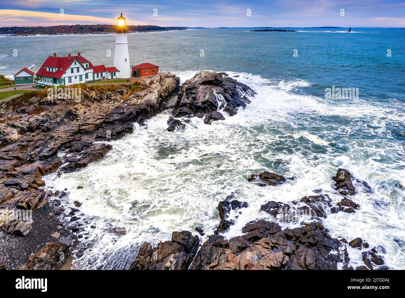 Aerial View of Cape Elizabeth Stock Photo Alamy