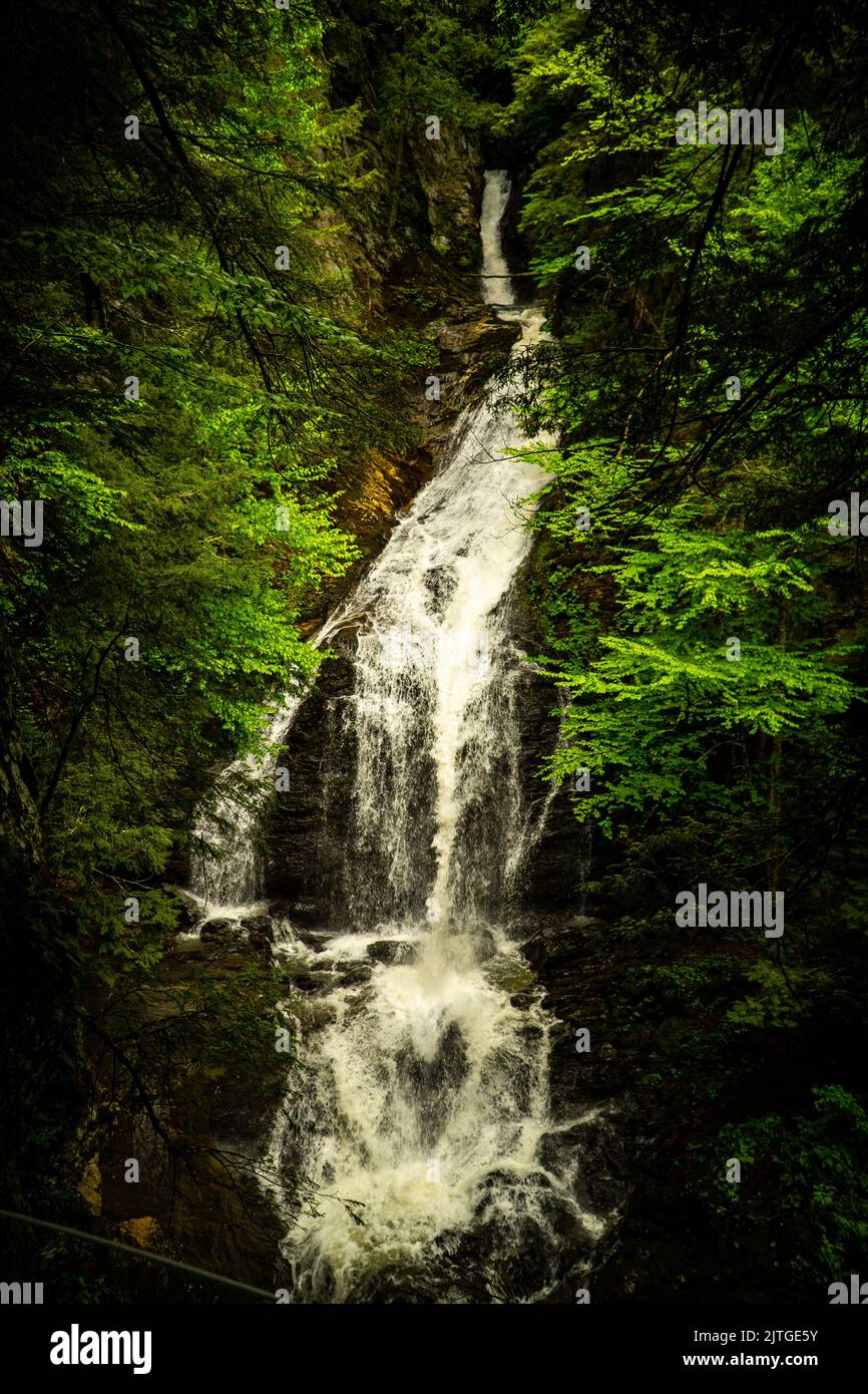 A vertical shot of a beautiful waterfall Stock Photo - Alamy