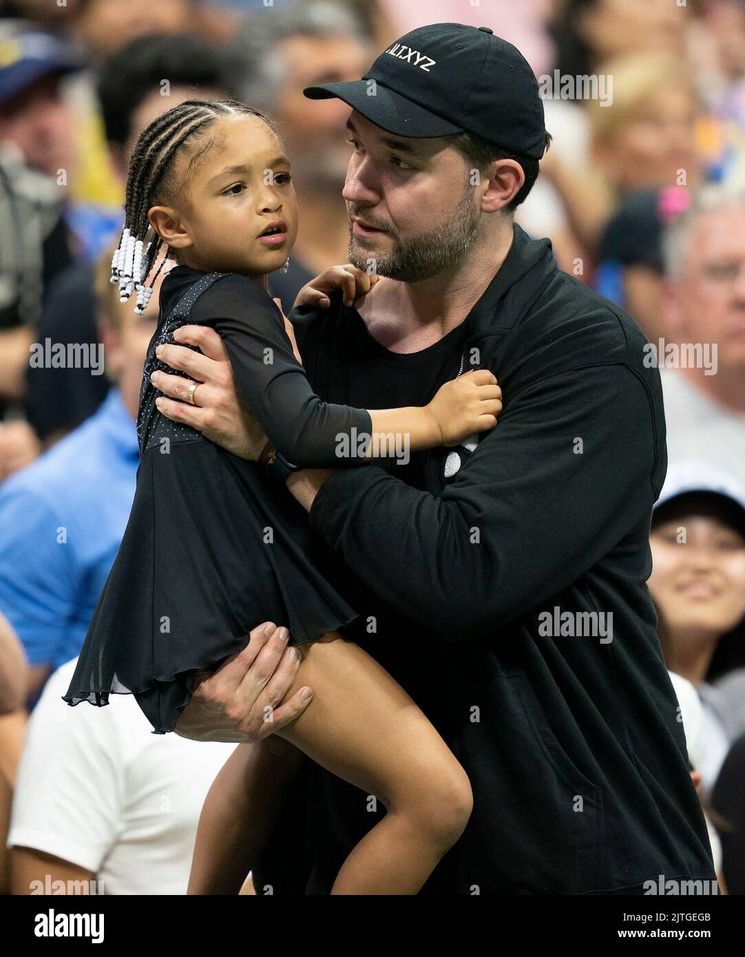 Aug 29, 2022; New York, NY, USA; Alexis Ohanian and Alexis Olympia ...