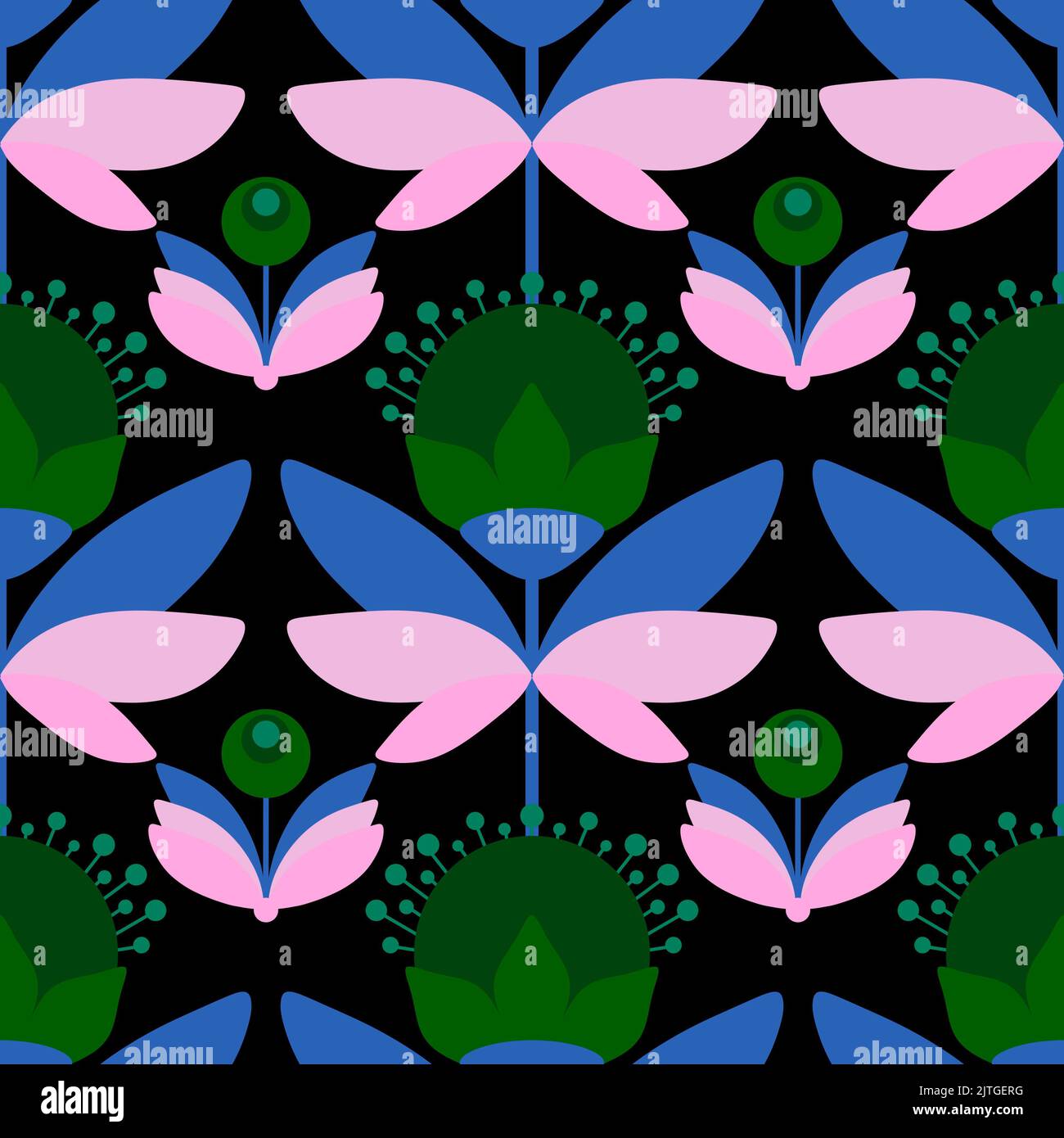Simple spring floral seamless flower pattern for wrapping paper and ...