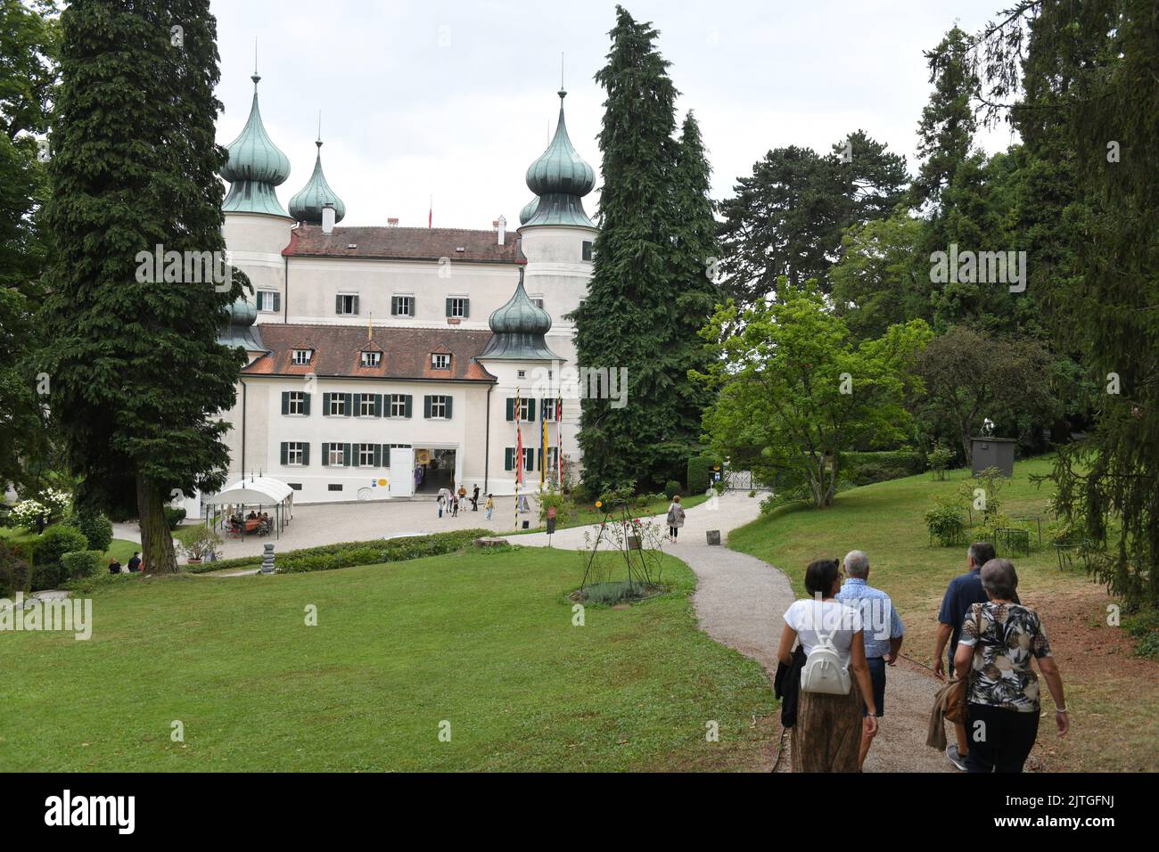 Castle Artstetten in Lower Austria with the tomb of the heir to the throne Franz Ferdinand, who was murdered in Sarajevo. The murder triggered World W Stock Photo