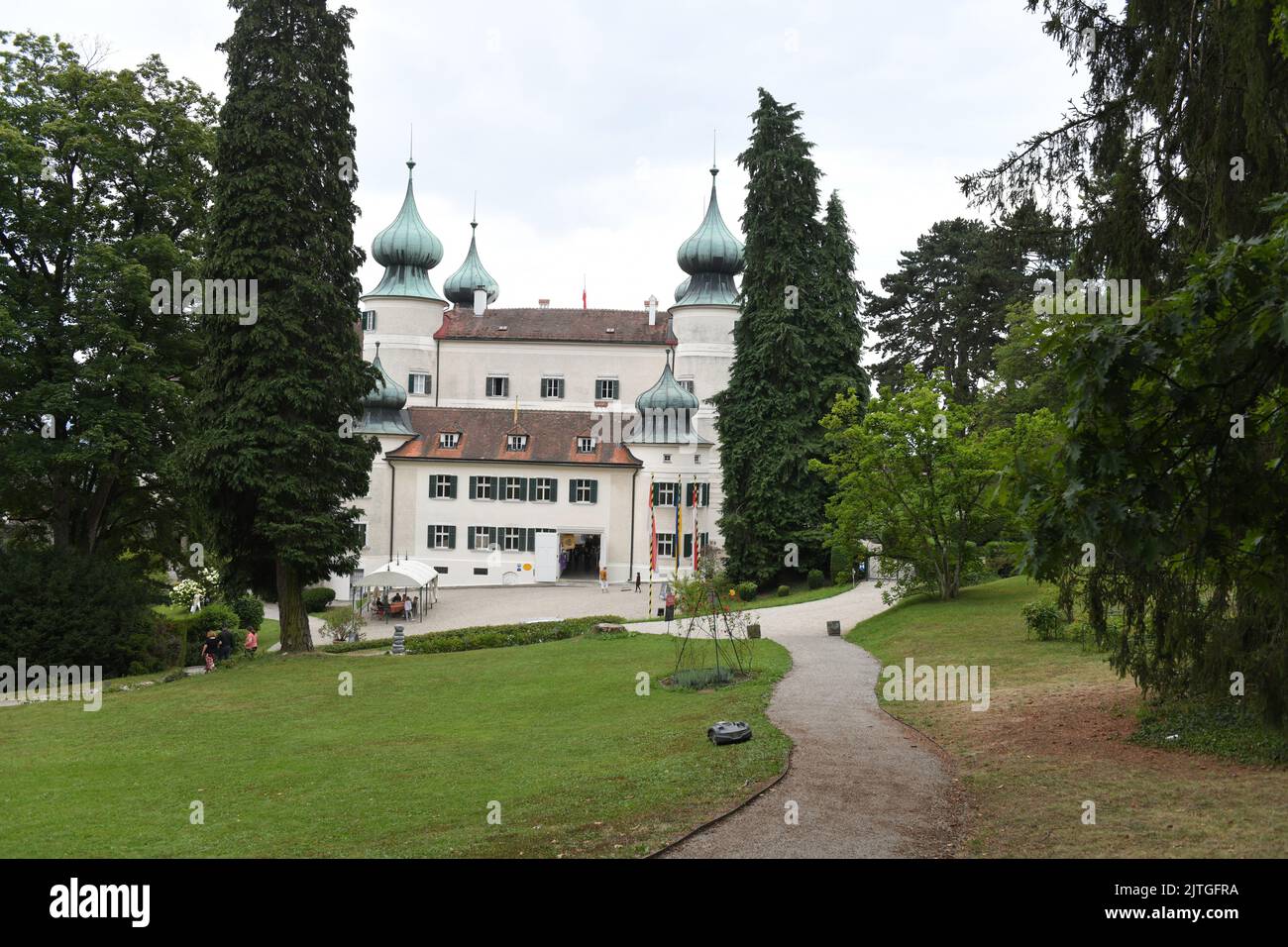 Castle Artstetten in Lower Austria with the tomb of the heir to the throne Franz Ferdinand, who was murdered in Sarajevo. The murder triggered World W Stock Photo