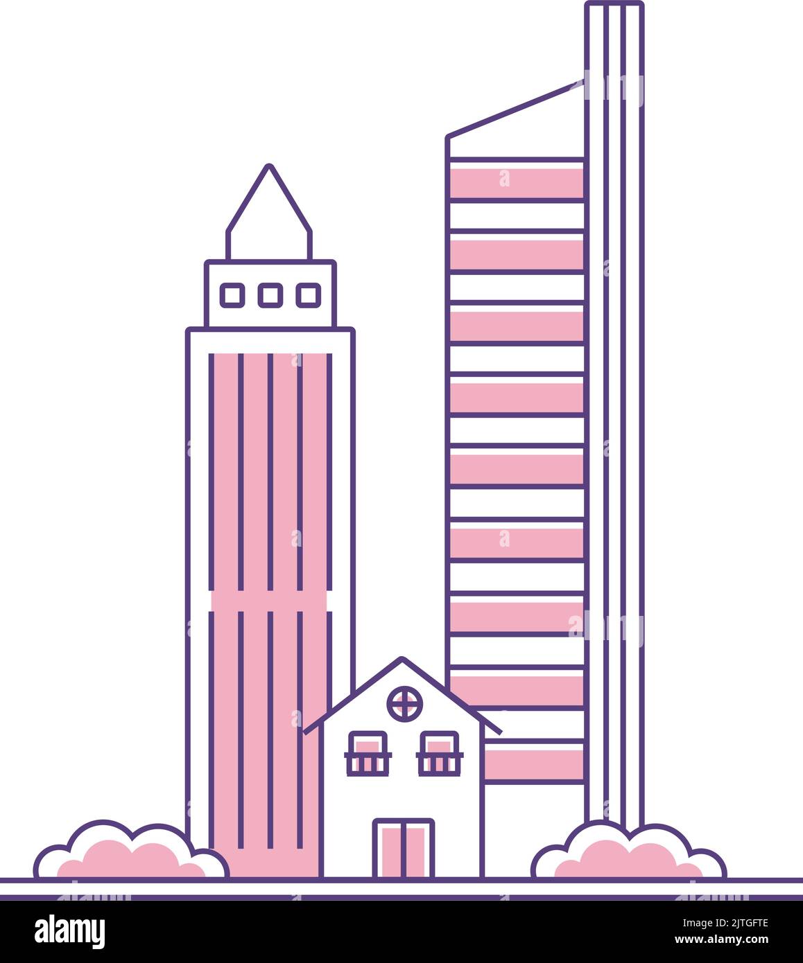 house and buildings city line Stock Vector Image & Art - Alamy