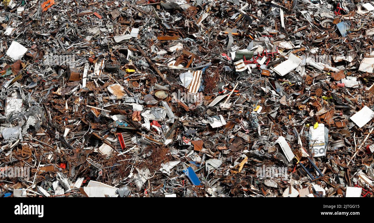 Mountain of scrap metal, scrap dealers scrap yard Stock Photo Alamy