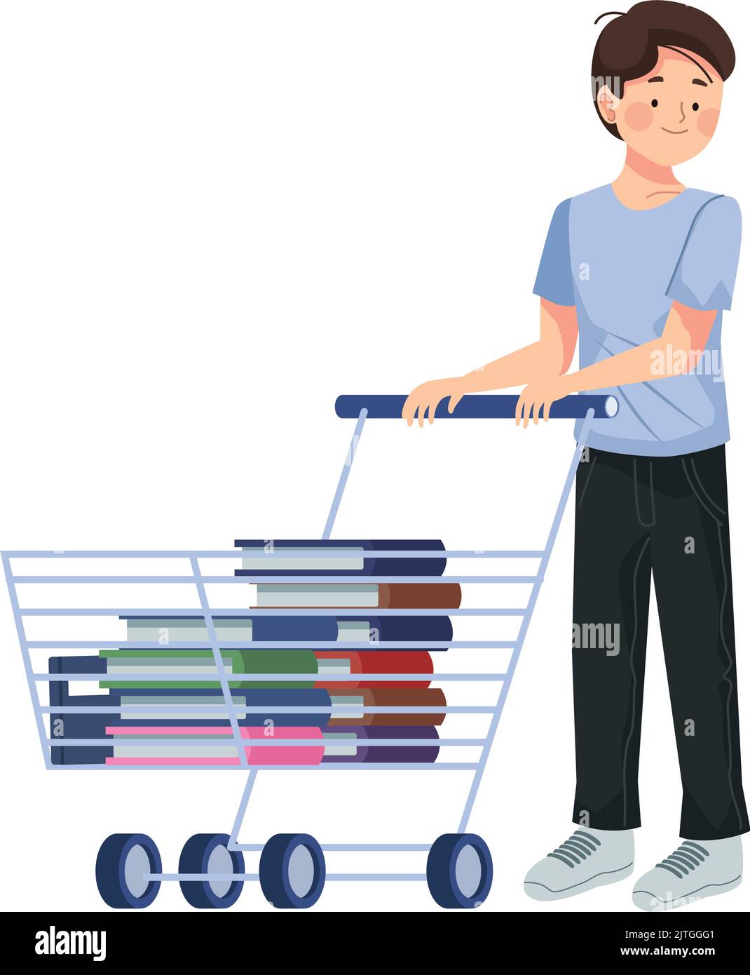 School supplies cart Stock Vector Images - Alamy