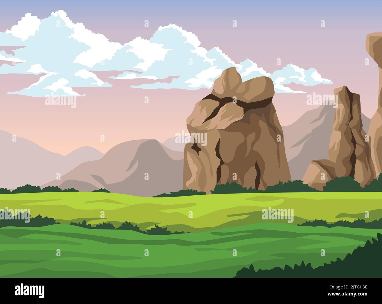 Panoramic canyon view Stock Vector Images - Alamy