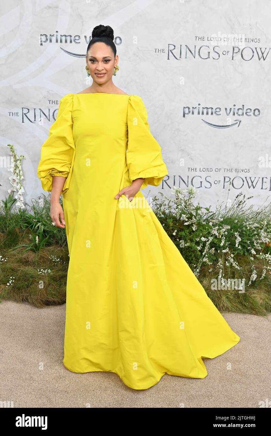 London, UK. - 30th August 2022. Cynthia Addai-Robinson arrives at The Lord of the Rings: The Rings of Power' TV show premiere at the ODEON Luxe West End, Leicester square, London, UK. - 30th August 2022. Stock Photo