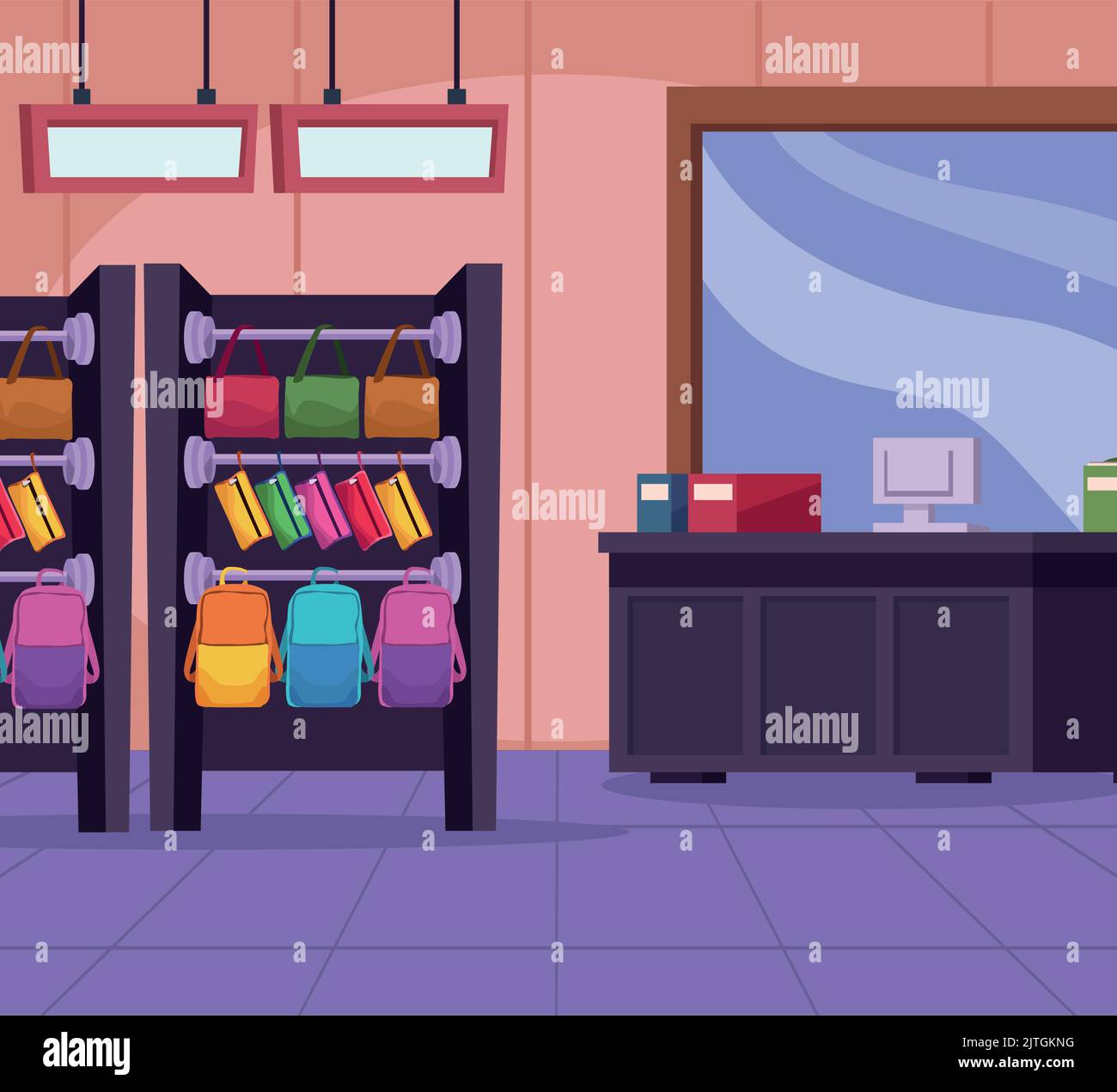 School Store Layout school supply store with sale point Stock Vector Image & Art - Alamy