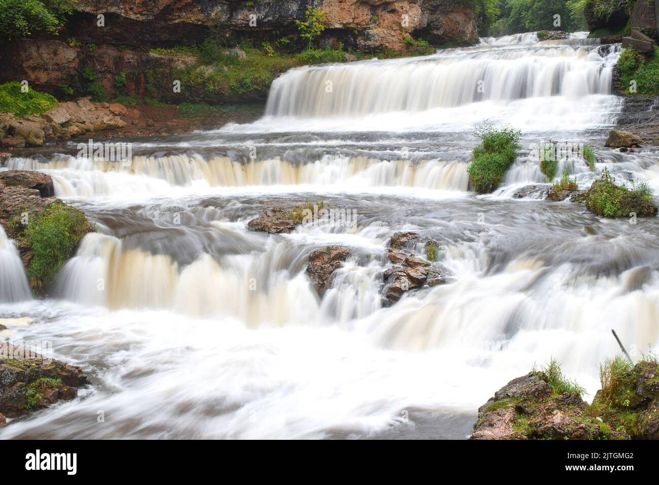 Waterfalls at Willow river State Park in Northwestern WI Stock Photo 