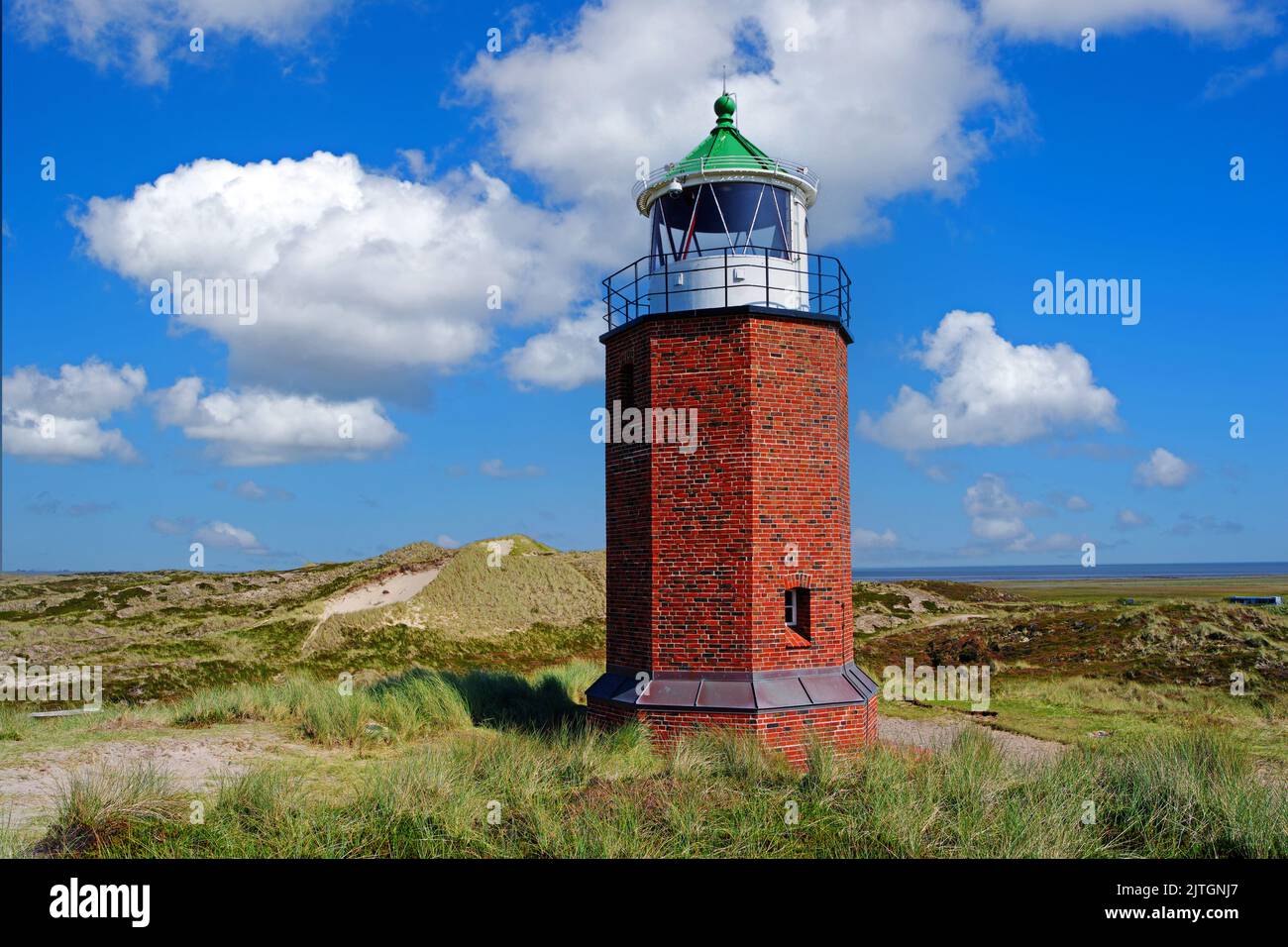 Rotes Kliff Lighthouse near Kampen, Sylt, Germany, Schleswig-Holstein, Sylt Stock Photo