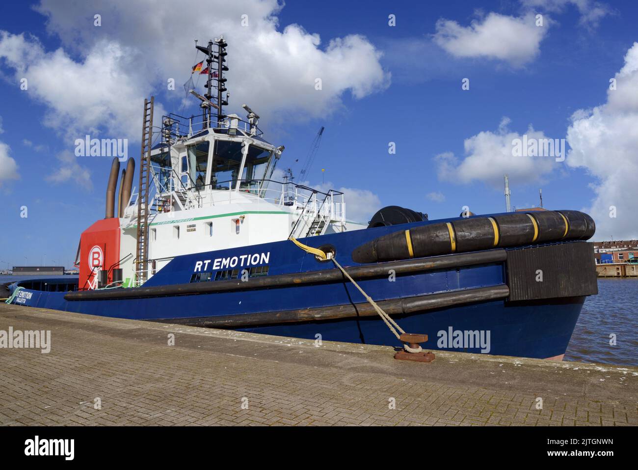 Tugboat RT Emotion in Bremerhaven, Germany, Bremerhaven Stock Photo