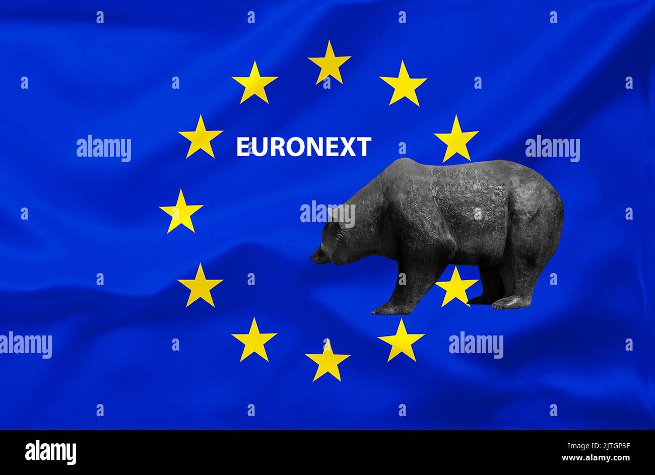 bear and Euronext Stock Photo
