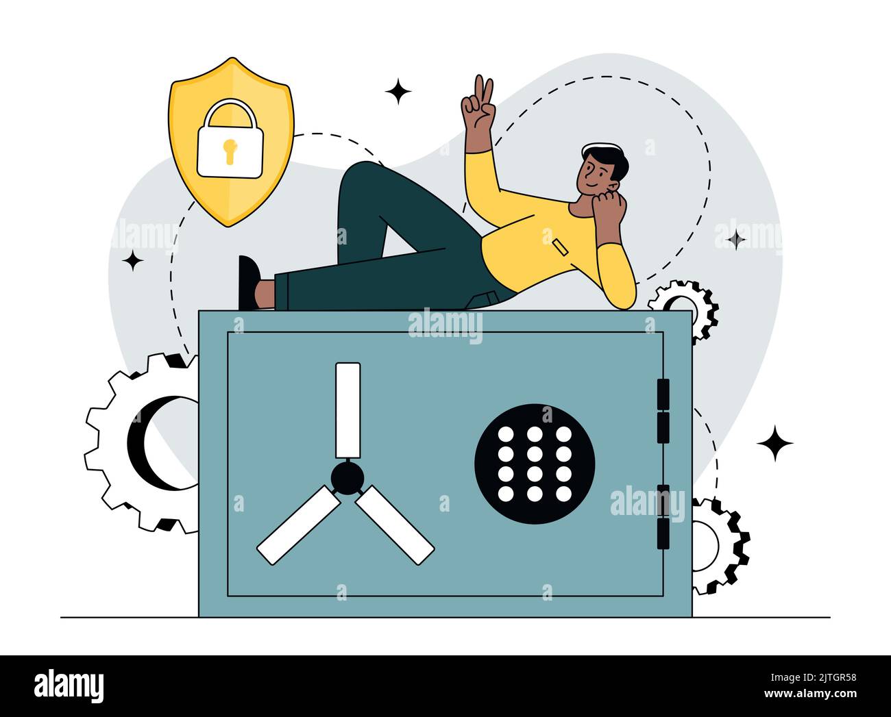 Secure storage concept Stock Vector