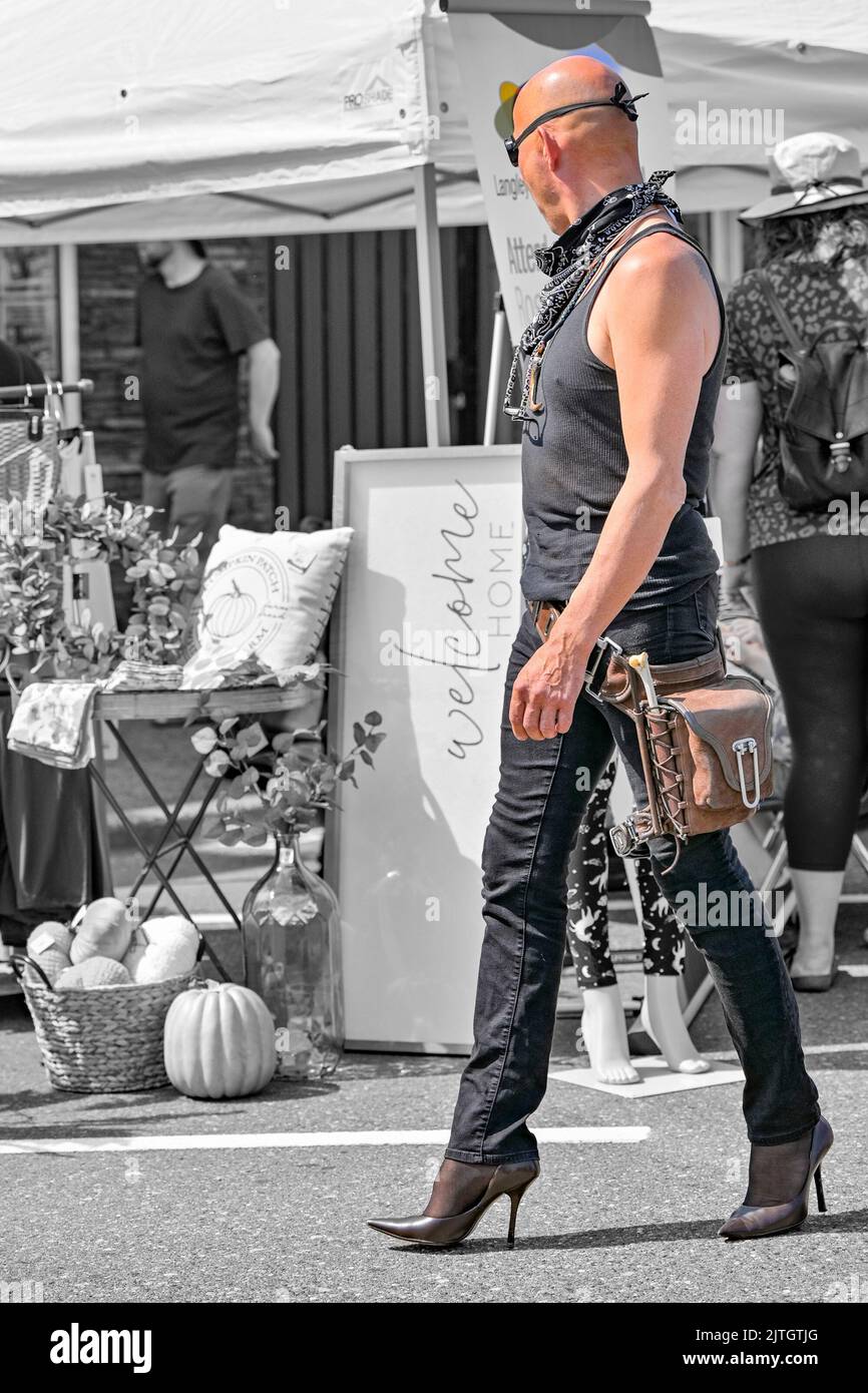 Men wearing womens boots best sale