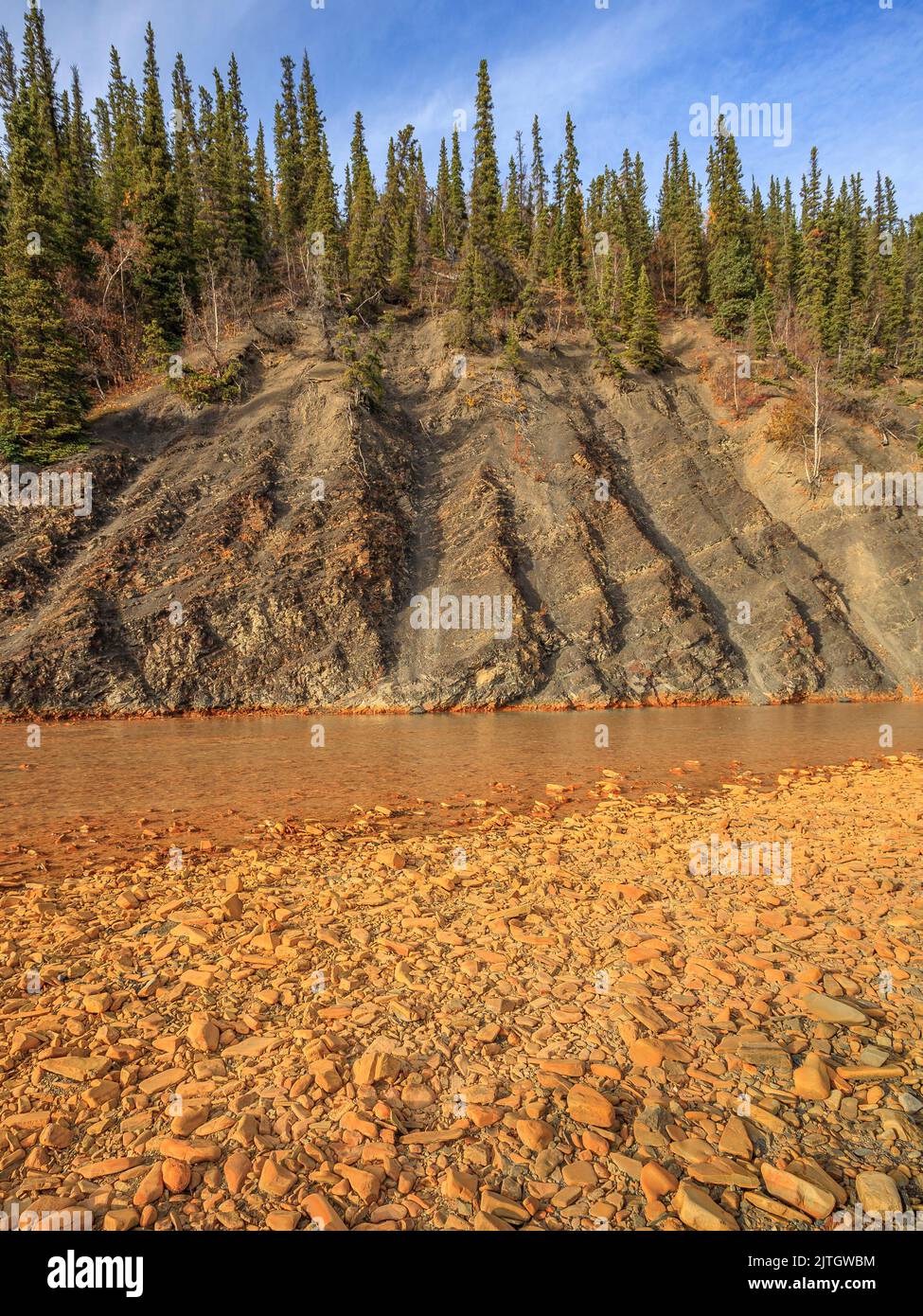 The waters of Rock River and one of its tributary streams are coloured ...