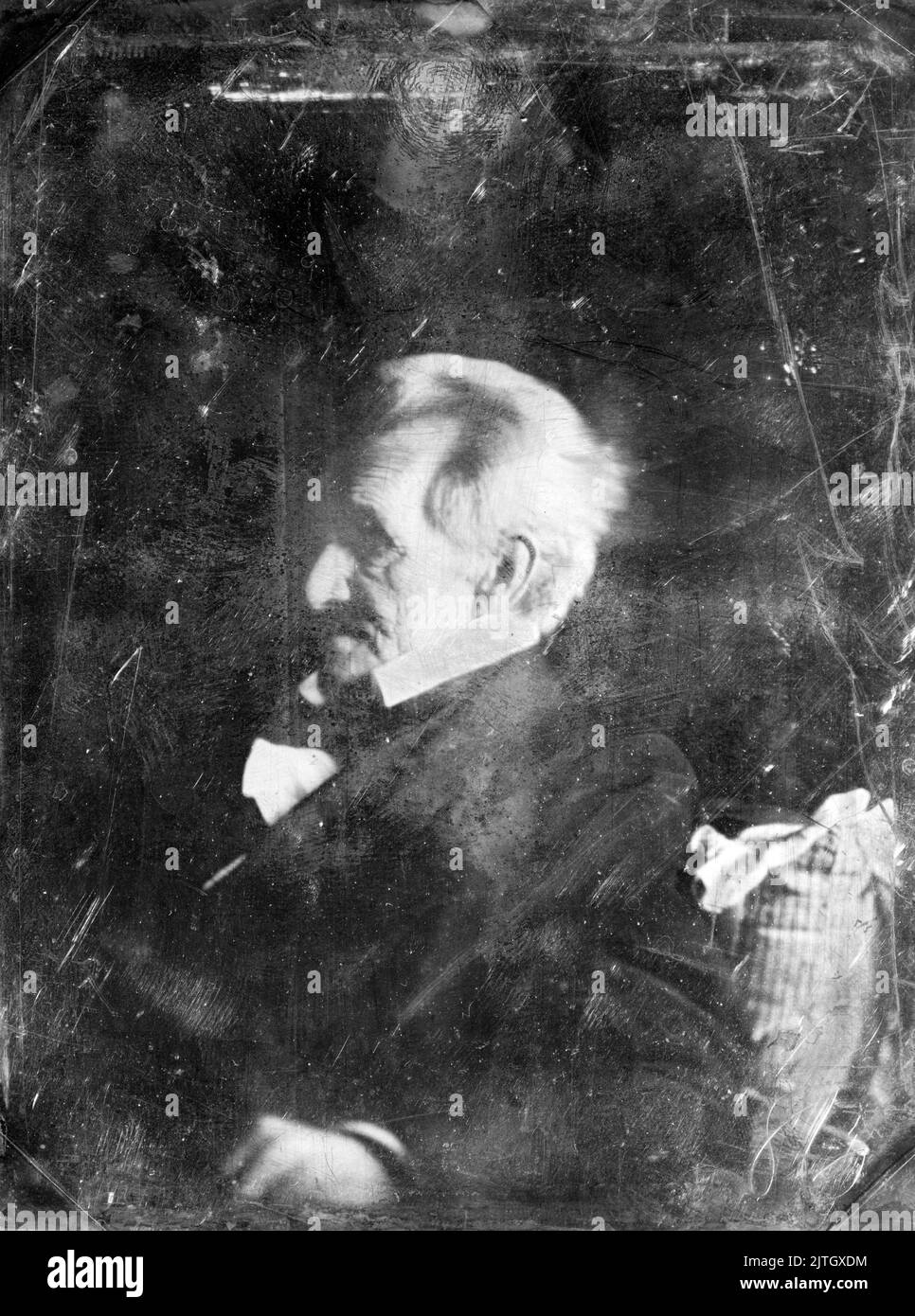A daguerreotype of Andrew Jackson by an unknown photographer 1845. Andrew Jackson was the seventh president of the USA. In this photo he was 78. Stock Photo