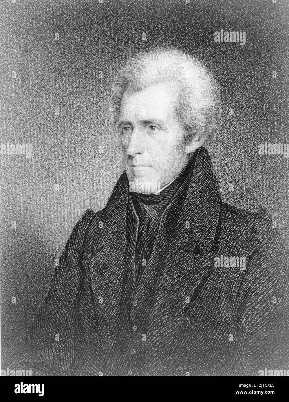 A portrait of Andrew Jackson, seventh President of the United States . Stock Photo