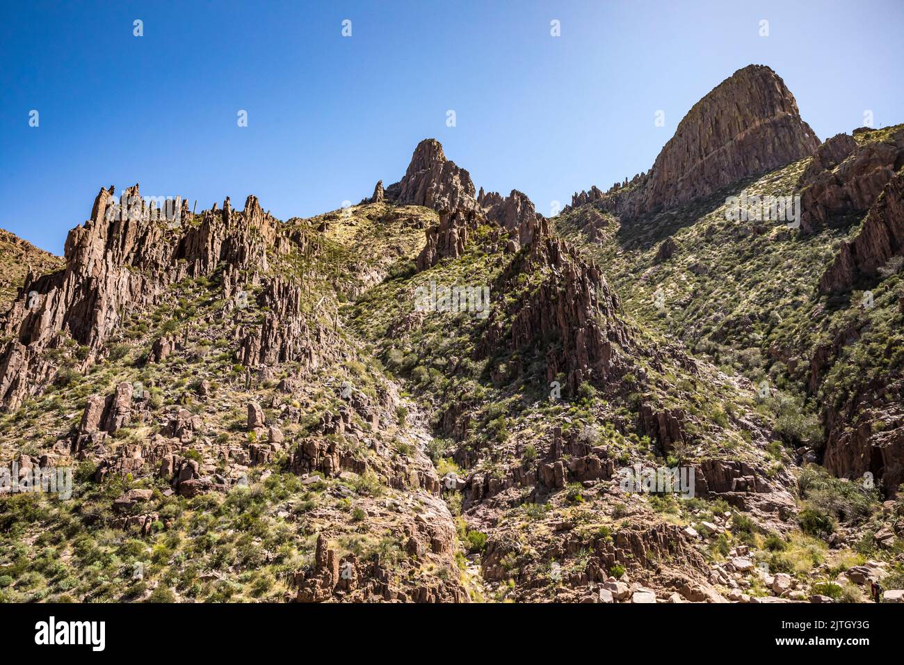 Top primitive trail portion of - Top Primitive Trail Portion Of The Siphon Draw Trail Lost Dutchman State Park Arizona 2JTGY3G 