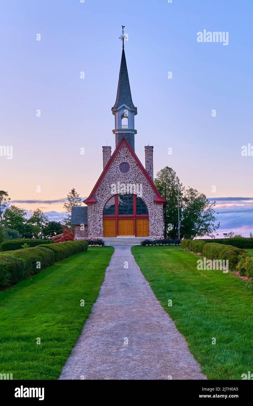 Built in 1922 with funds donated by Acadian communities throughout North America, the Memorial Church symbolizes Acadian nationalism and the desire to Stock Photo