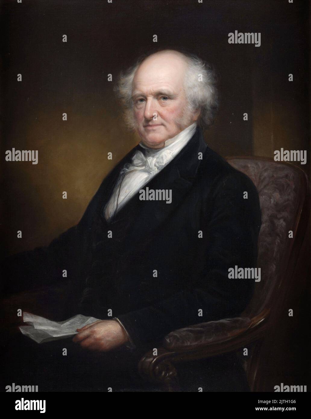 Gubernatorial portrait of Martin Van Buren by Daniel Huntington in The Civil War. Martin van Buren was the eighth president of the USA. Stock Photo