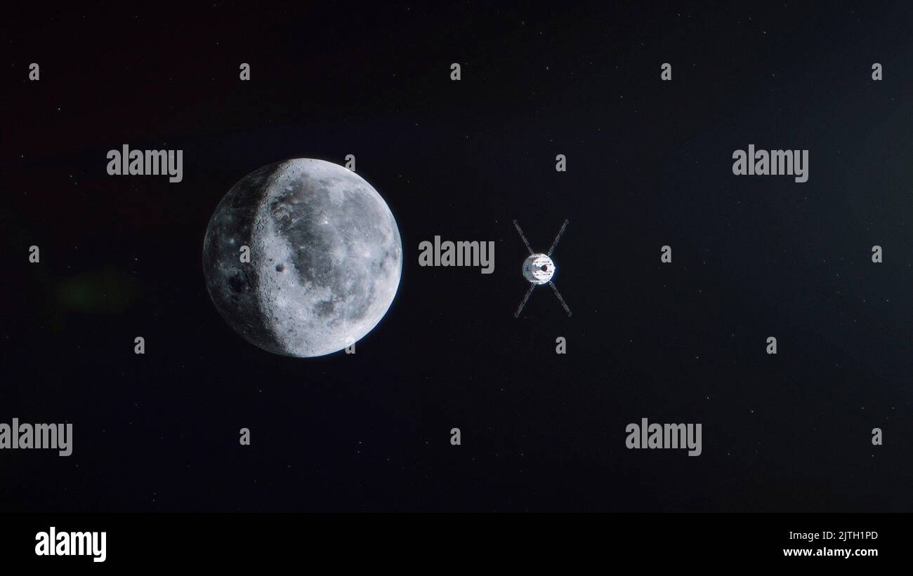 Artemis I mission, conceptual illustration Stock Photo - Alamy
