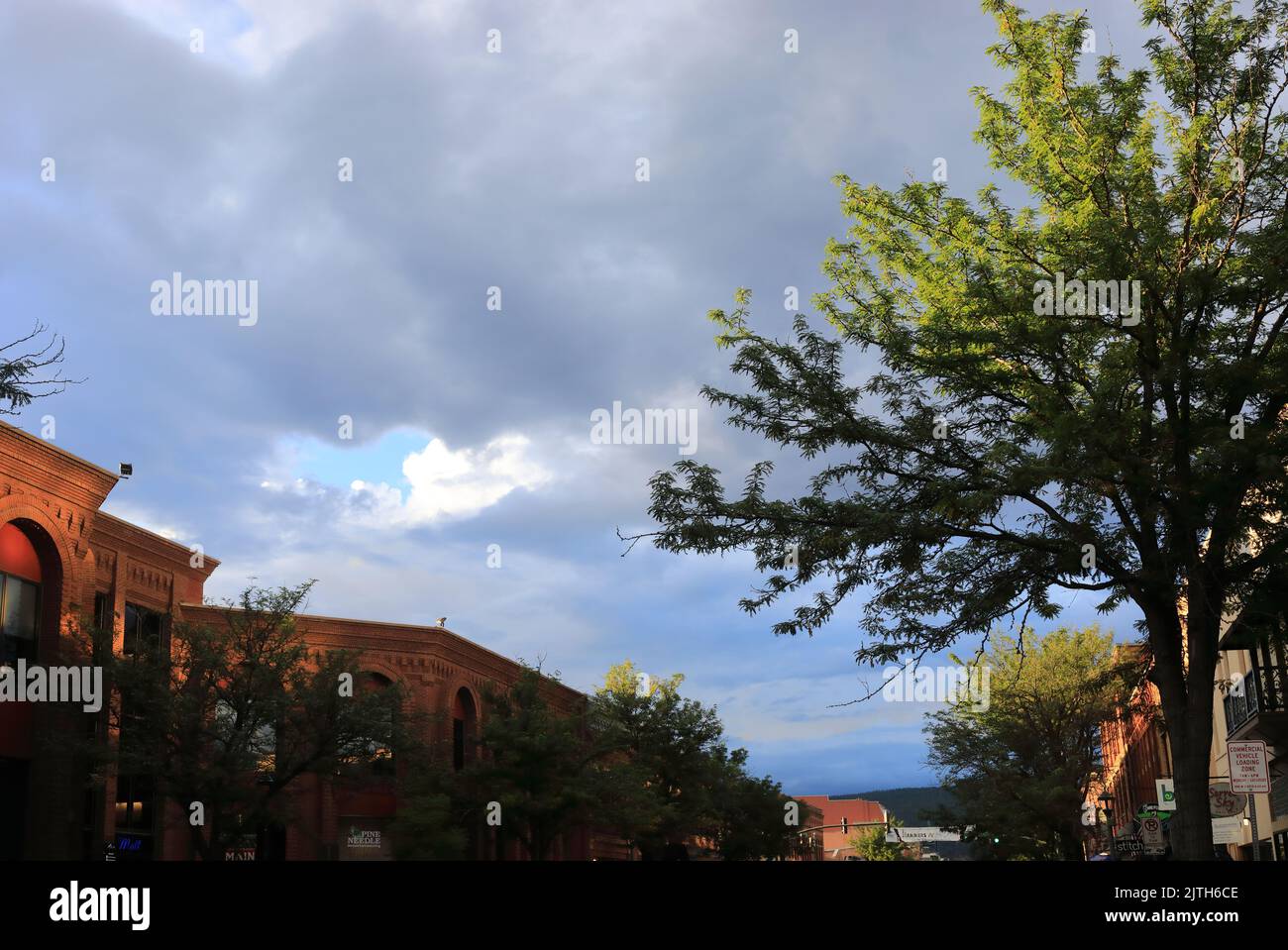 Cloudy skies over Durango Stock Photo