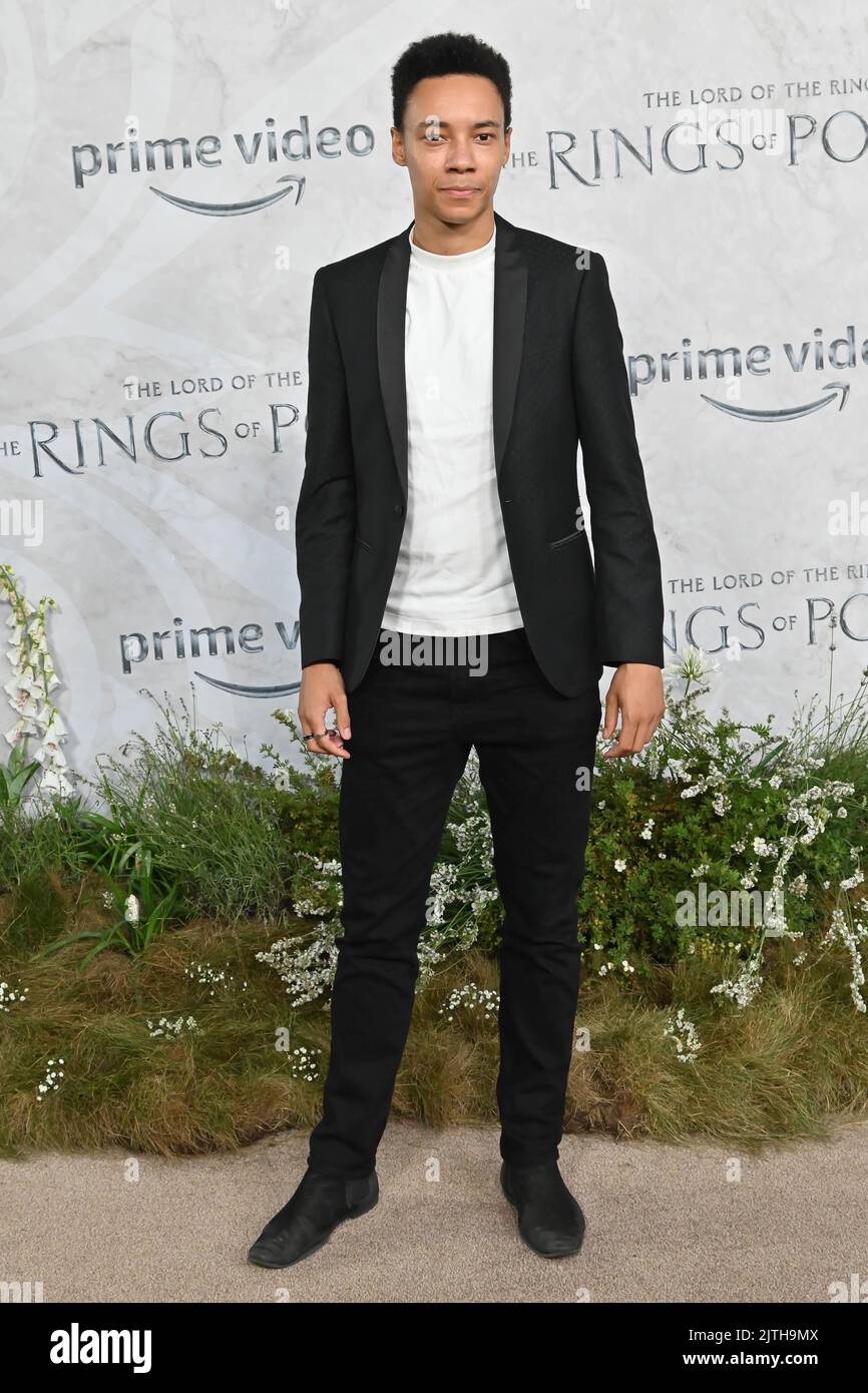London, UK. - 30th August 2022. Kit Young arrives at The Lord of the Rings: The Rings of Power' TV show premiere at the ODEON Luxe West End, Leicester square, London, UK. - 30th August 2022. Stock Photo