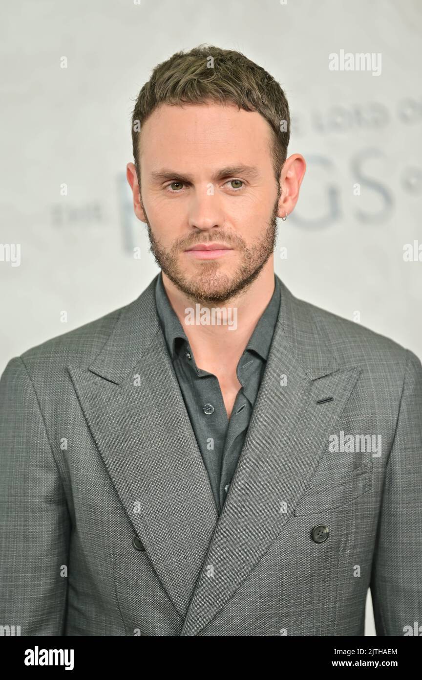 London, UK. - 30th August 2022. Charlie Vickers arrives at The Lord of the Rings: The Rings of Power' TV show premiere at the ODEON Luxe West End, Leicester square, London, UK. - 30th August 2022. Stock Photo