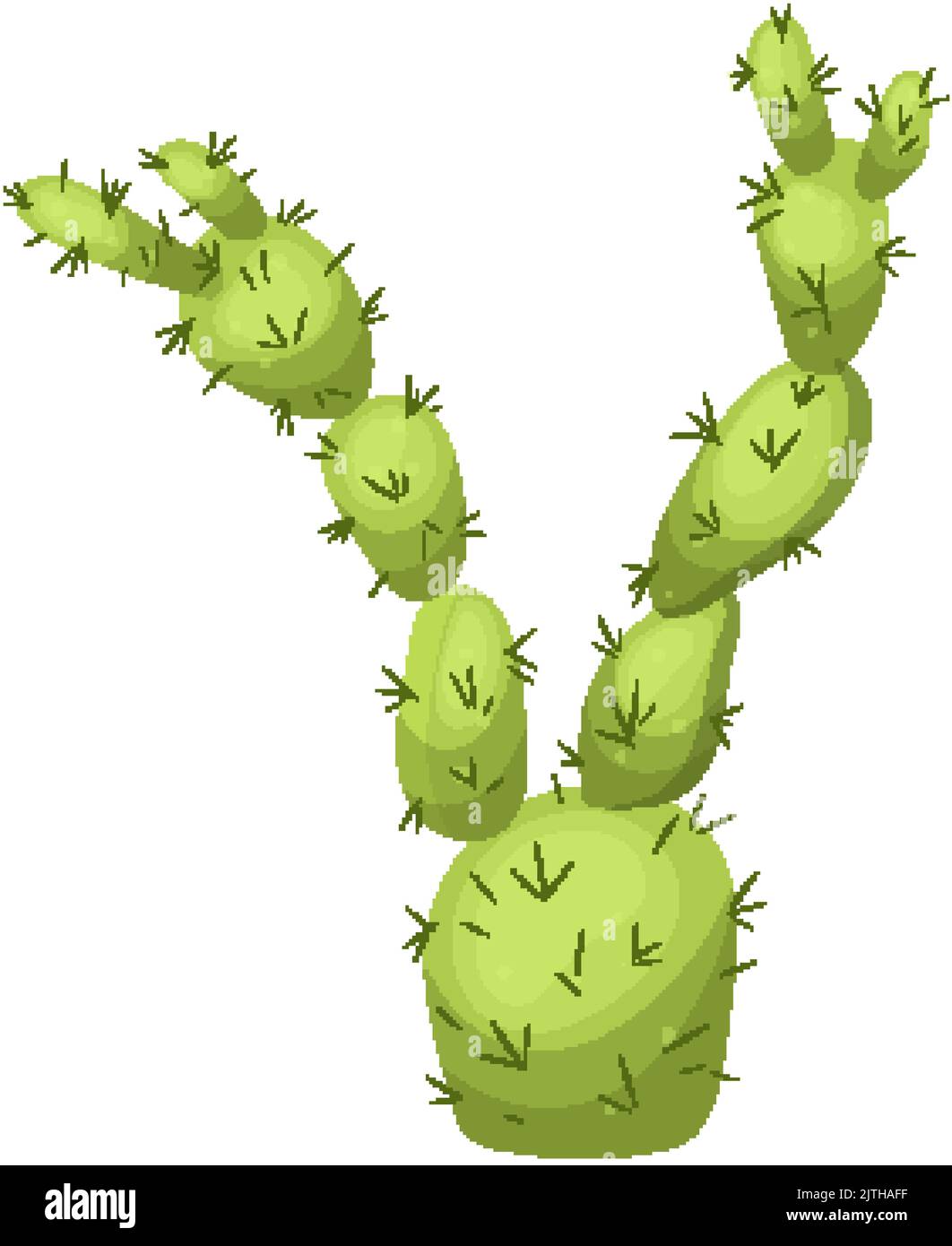 bunny ears cactus cartoon vector illustration Stock Vector Image & Art ...