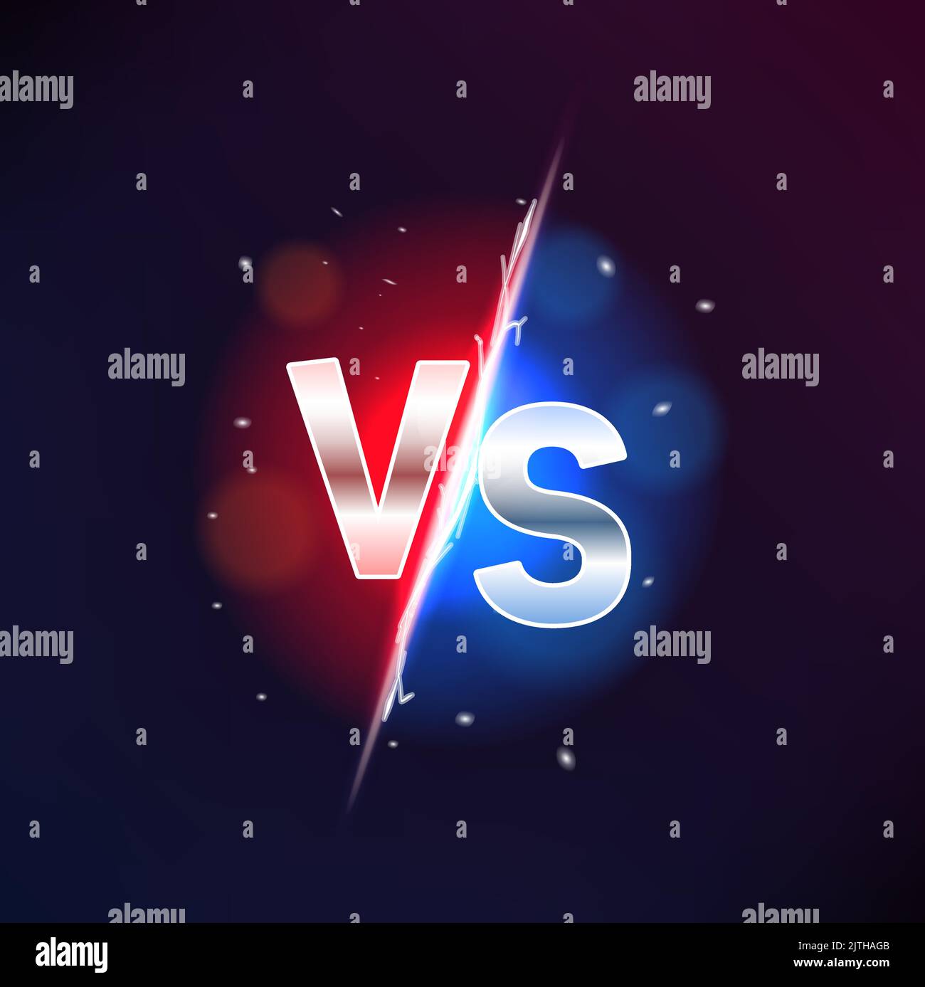 VS versus sign, game, sport confrontation or challenge. Vector white ...