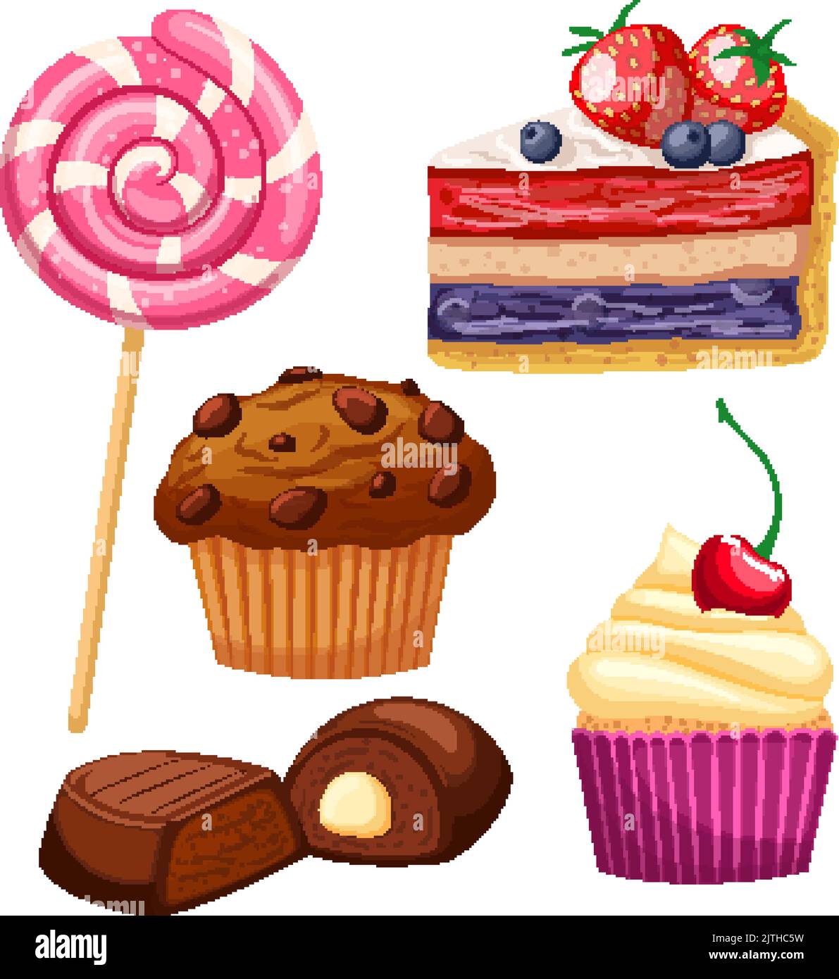 Dessert Cake Bakery Set Cartoon Vector Illustration Stock Vector Image Dessert Cake Bakery Set Cartoon Vector Illustration Stock Vector Image